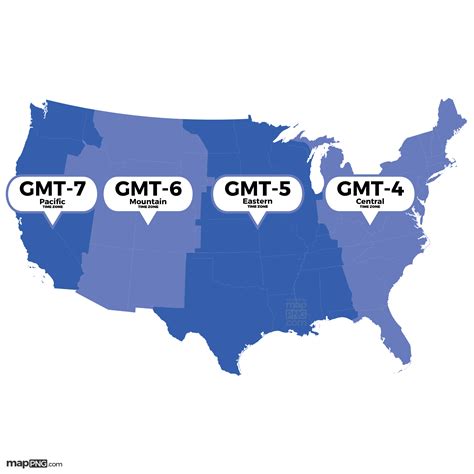 gmt 7 time zone chart.